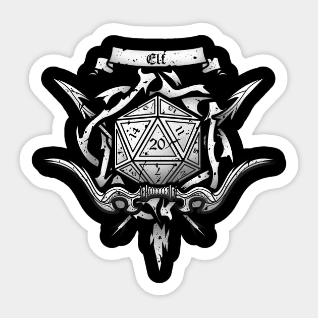 Elf Crest Sticker by LetterQ